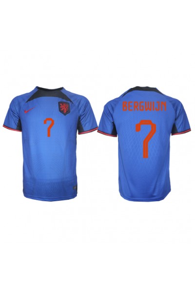 Fotbalové Dres Holandsko Steven Bergwijn #7 Venkovní Oblečení MS 2022 Krátký Rukáv